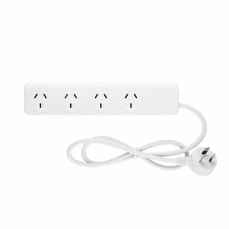 4 Way Power Point Powerpoint Power Board Powerboard Sockets Overload Protection - BESTA